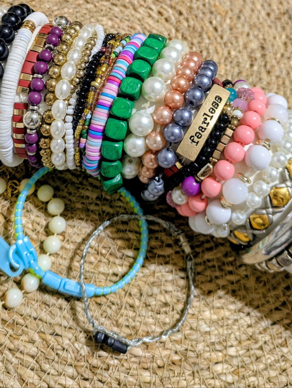 Multicolor Beaded Stackable Bracelet Set - Assorted Colors